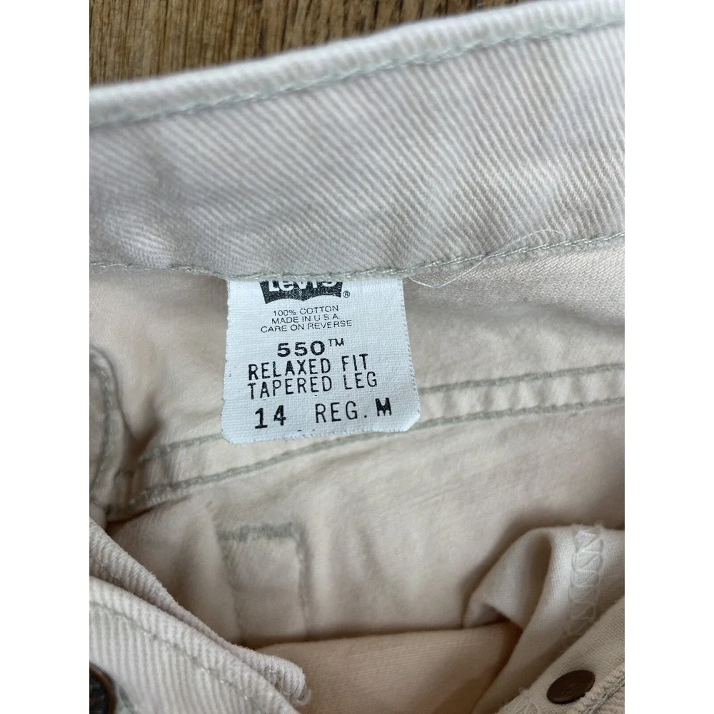 Vintage‎ Levi's 550 Relaxed Fit Tapered Leg Pink Women's Denim Jeans Sz 32x30